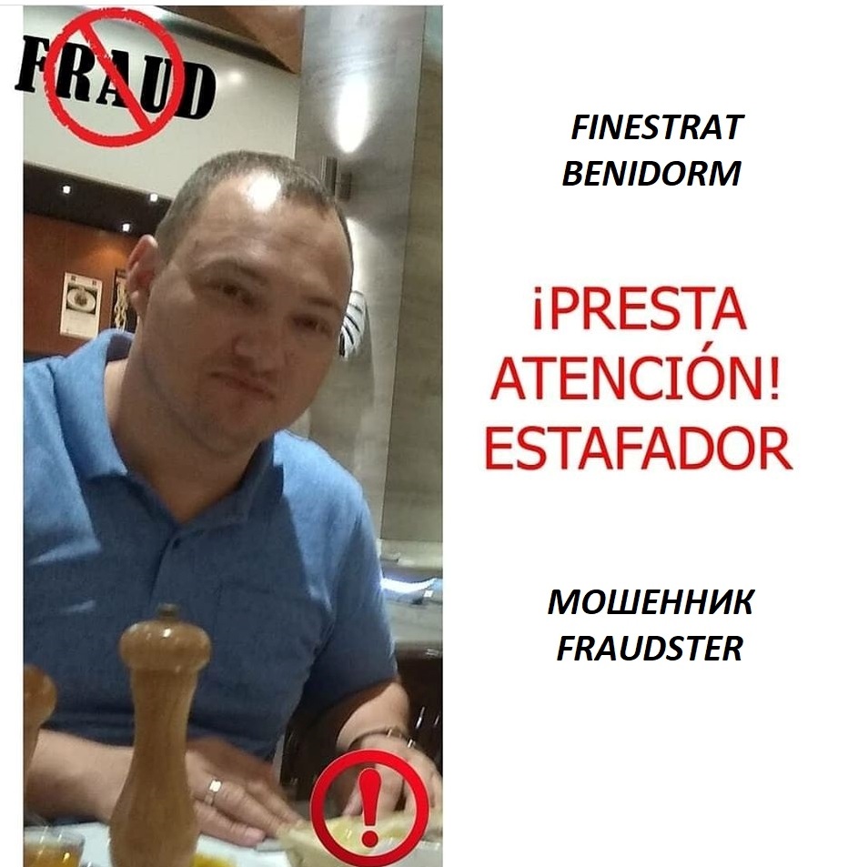 Fraudes Yuri Romanchuk en España Alicante, Benidorm, Finestrat